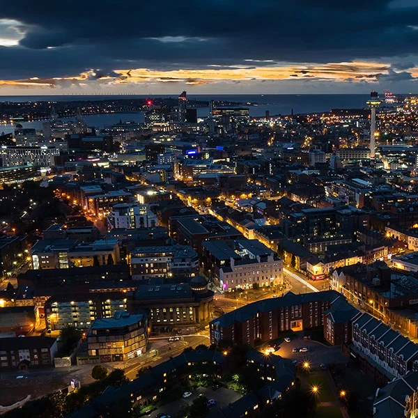 Liverpool at night