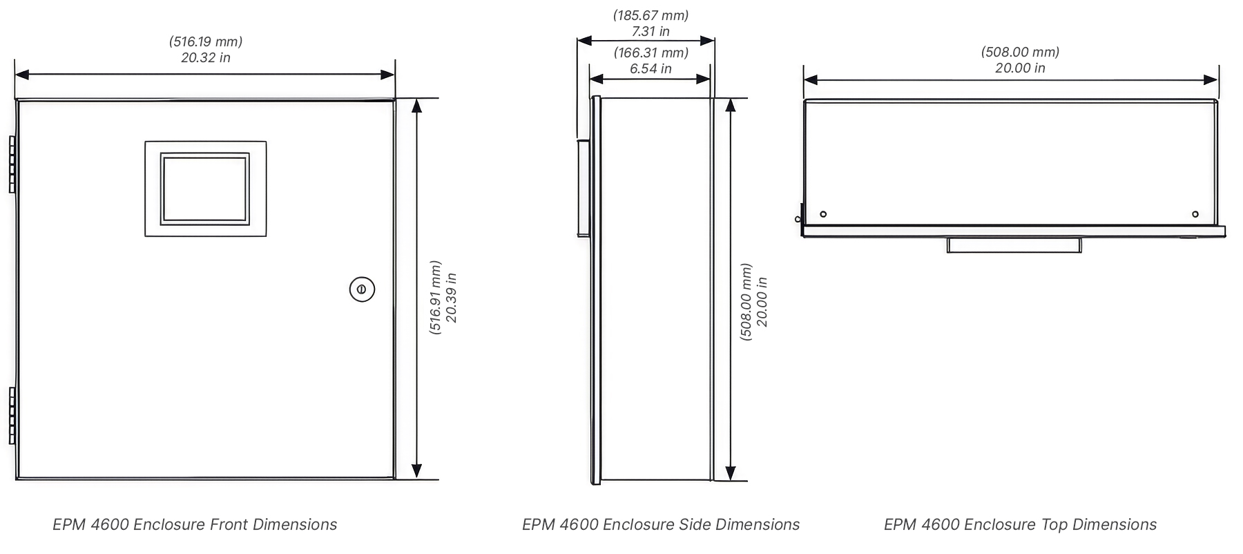 GE Vernova meter Enclosure Dimensional Drawings