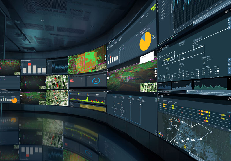 GridOS Deployed in a Utility Control Room Setting