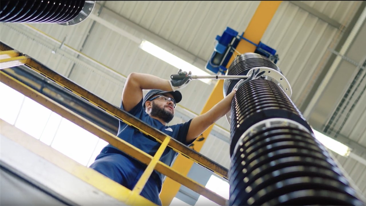 A man working at a manufacturing site