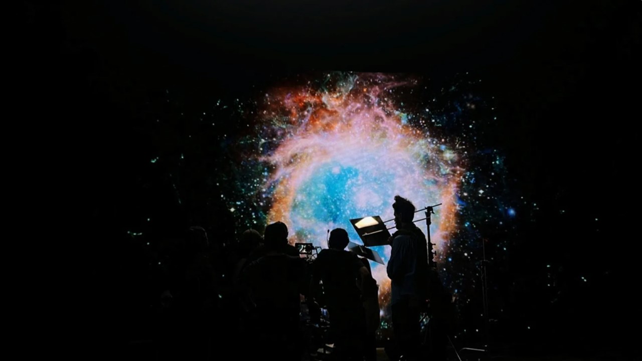 Camera crew during filming