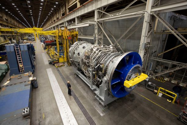 Gas turbine in a factory
