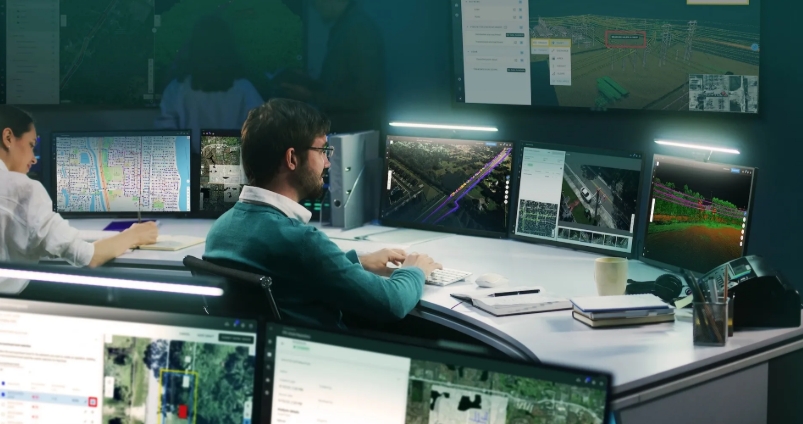 GE Vernova employee at his desk working on a new project
