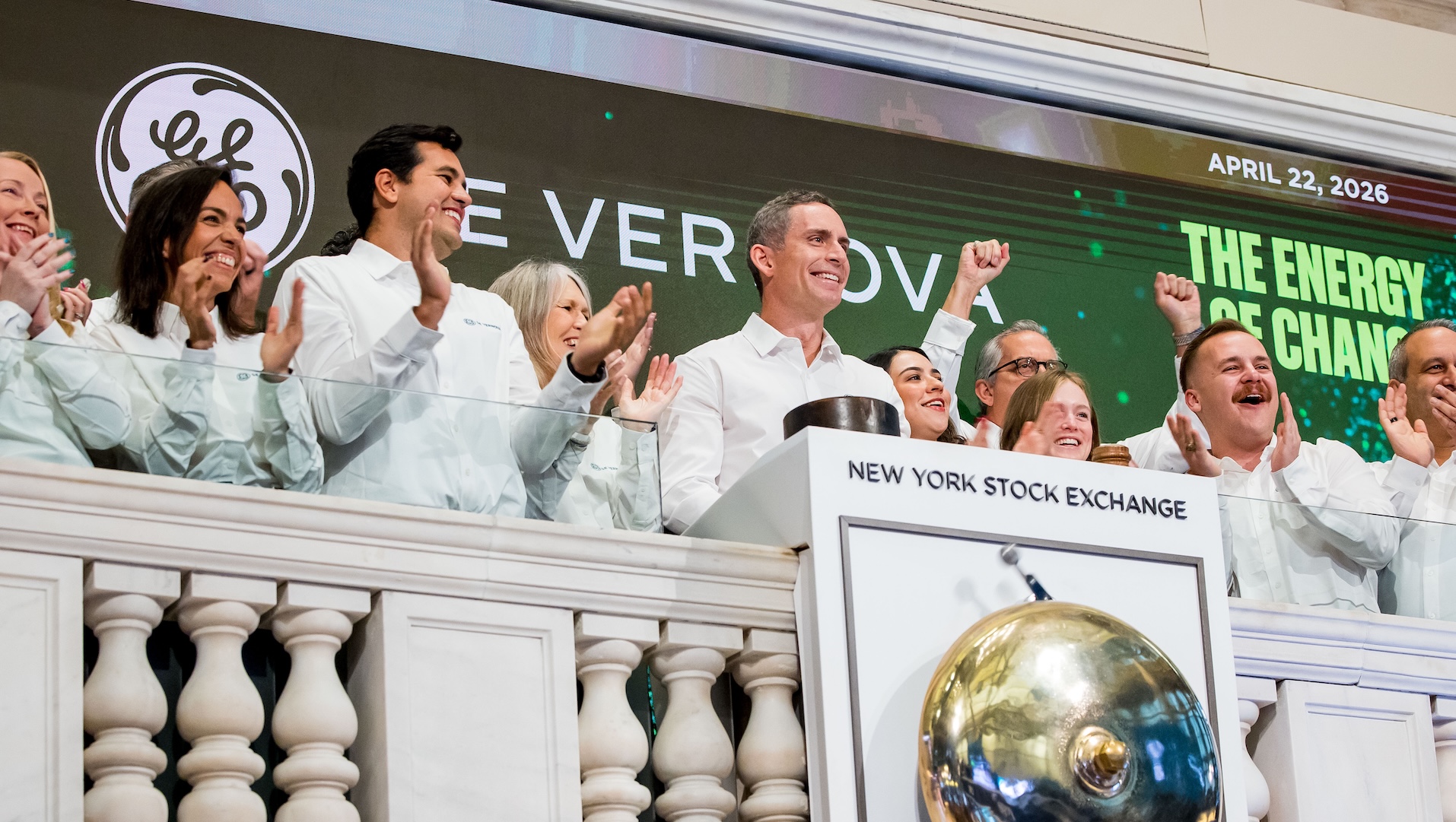 GE Vernova team at NYSE April 22, 2026
