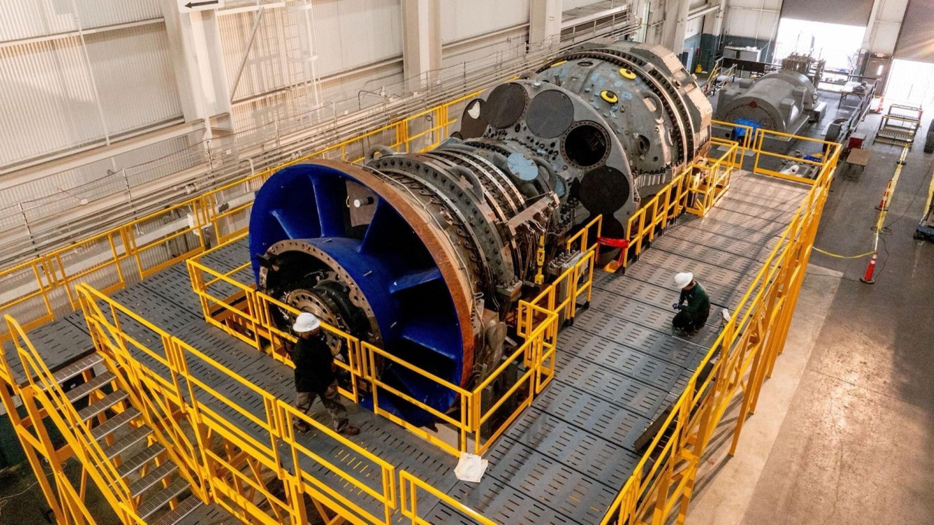 This HA gas turbine, one of 128 HA units around the world, is based in GE Vernova’s Houston service center.