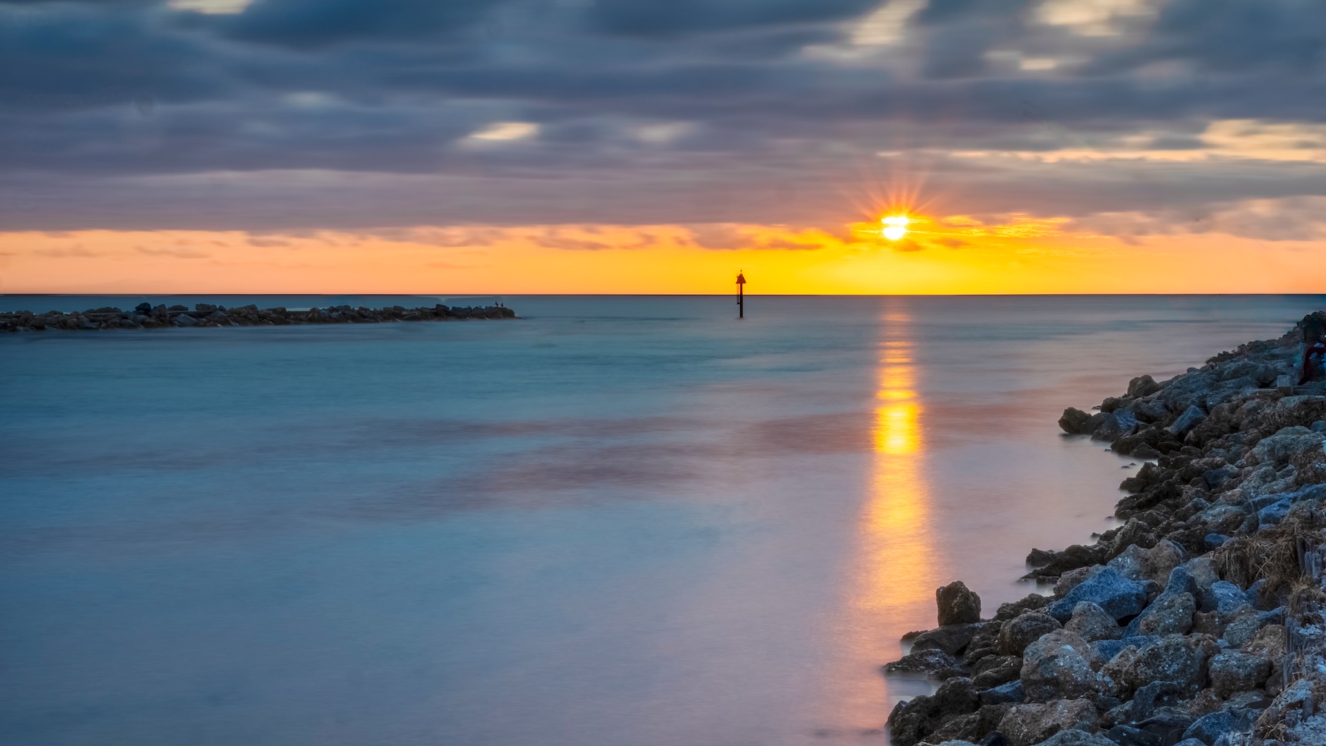 Sunset over the U.S. Gulf Coast. 