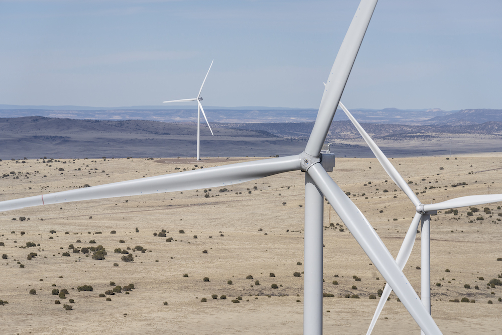 Wind turbines in the Sierra