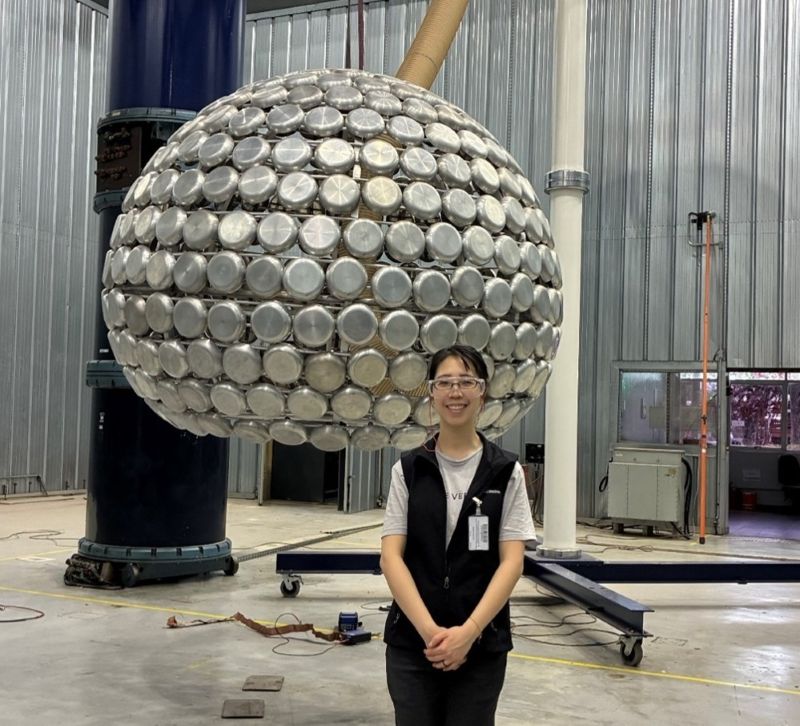 Melanie Li Sing How at the ItajubÃ¡ test laboratory