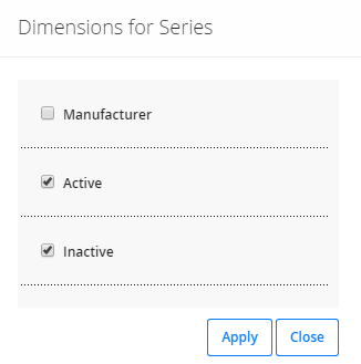 The Dimension for Series window
