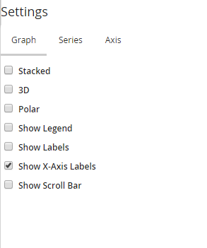The Graph section of the Settings pane
