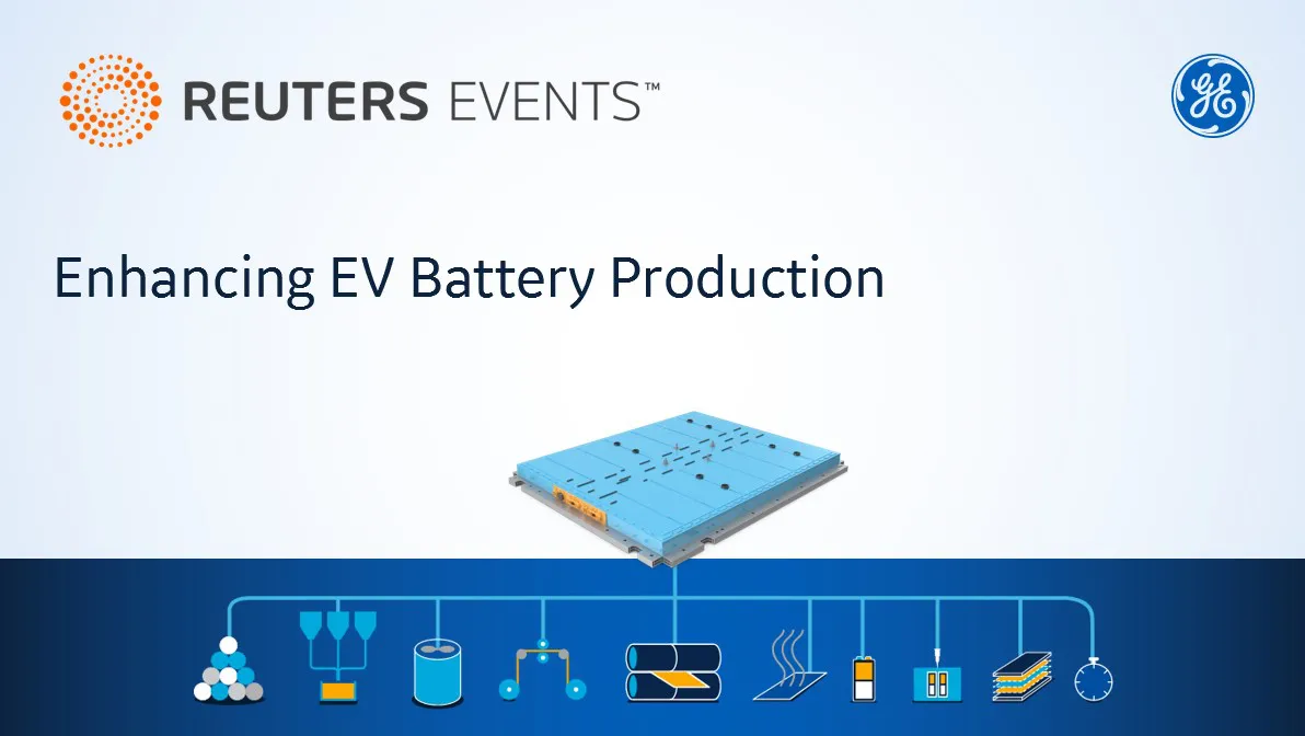 Reuters Events cover with EV Battery Production graphic.