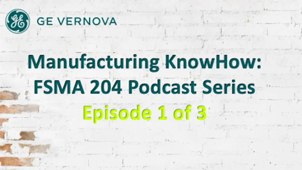 Food Safety Modernization Act (FSMA) 204